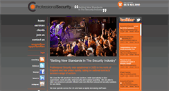Desktop Screenshot of professionalsecurityuk.com