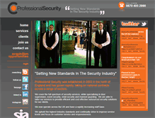 Tablet Screenshot of professionalsecurityuk.com